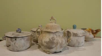 As porcelanas encontradas foram datadas de 1940 - Museu de Lubuskie