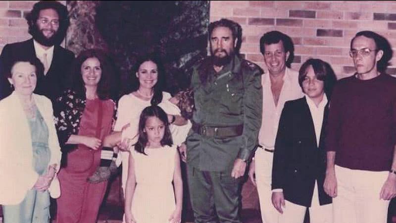 Regina Duarte, Gabriela Duarte, Daniel Filho e Fidel Castro - Divulgação