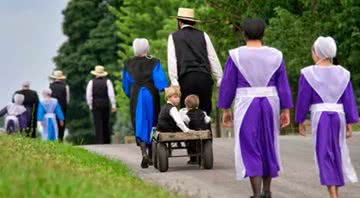 Imagem meramente ilustrativa de membros da comunidade Amish - Divulgação/Youtube