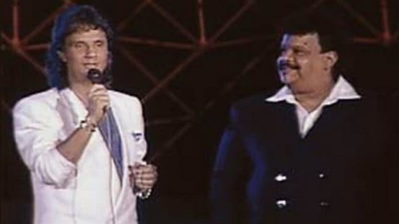 Roberto Carlos e Tim Maia em 1985 - Divulgação