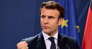 Emmanuel Macron em fevereiro de 2022 - Getty Images