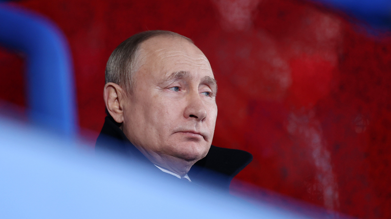 Presidente russo, Vladimir Putin, nas Olimpíadas de Inverno em Beijing (2022) - Getty Images