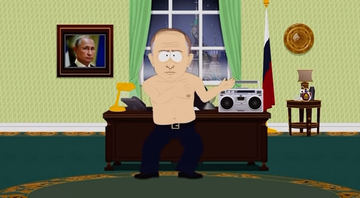 Presidente russo, Vladimir Putin, animado na série americana 'South Park' - Divulgação / Comedy Central