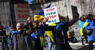 Protesto contra a invasão em Nova York, EUA - Getty Images