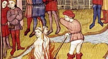 Pintura ilustrando métodos de tortura aplicados pela Santa Inquisição - Wikimedia Commons