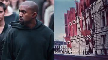 Kanye West (à esqu.) e registro do Nazismo (à dir.) - Getty Images e Pixabay