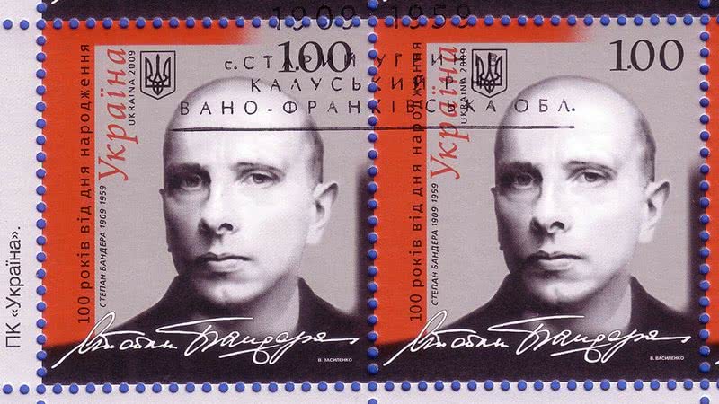 Selo comemorativo dos 100 anos de nascimento de Stepan Bandera - Wikimedia Commons