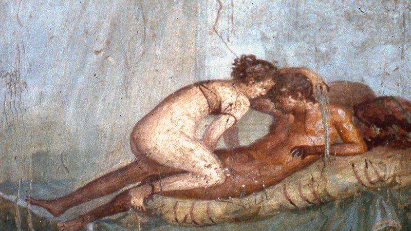 Arte erótica encontrada em Pompeia, Roma - Wikimedia Commons