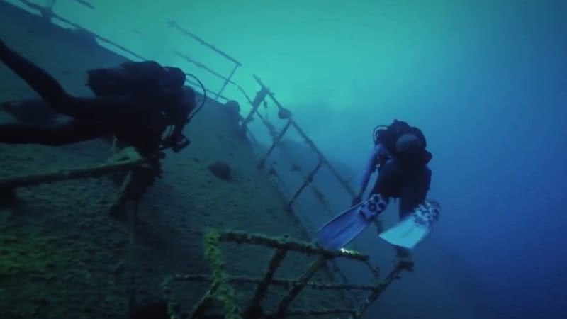 Imagens submersas do SS Cotopaxi - Divulgação Science Channel