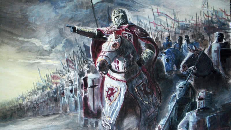 Representação dos Cavaleiros Templários - Divulgação/Crusades Wallpapers