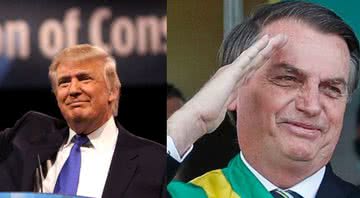 Montagem com os presidentes Donald Trump e Jair Bolsonaro - Divulgação