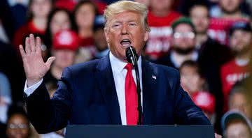 Imagem meramente ilustrativa de Donald Trump em comício - Getty Images
