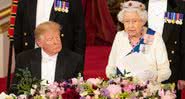 Donald Trump e Elizabeth II durante o banquete de Estado oficial - Getty Images