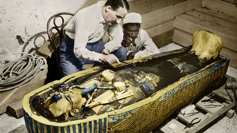 A tumba do faraó Tutancâmon em cores vivas - Getty Imagens