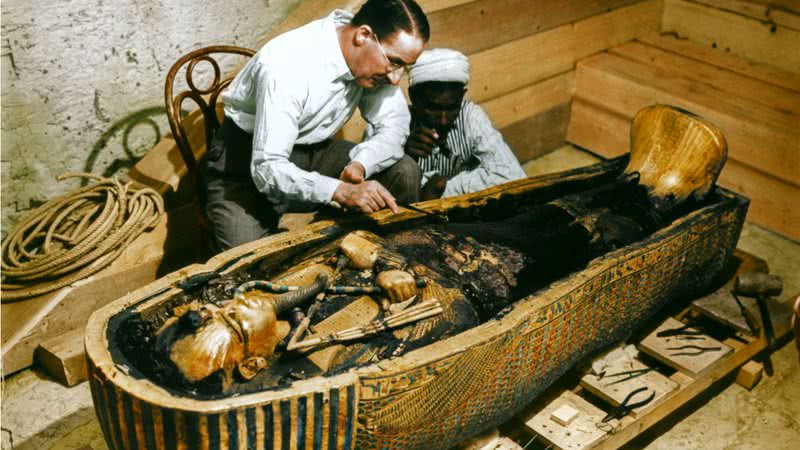A descoberta da tumba de Tutancâmon - Reprodução