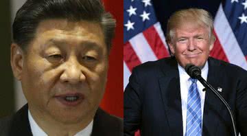 Foto dos presidentes Xi Jinping e Donald Trump - Montagem Getty Images