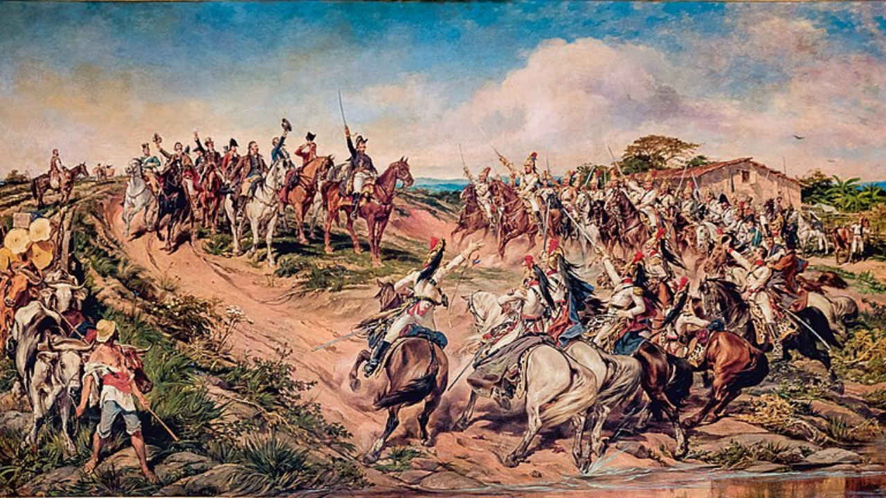 Quadro 'Independência ou Morte', do pintor brasileiro Pedro Américo, que retrata o momento da proclamação da Independência do Brasil