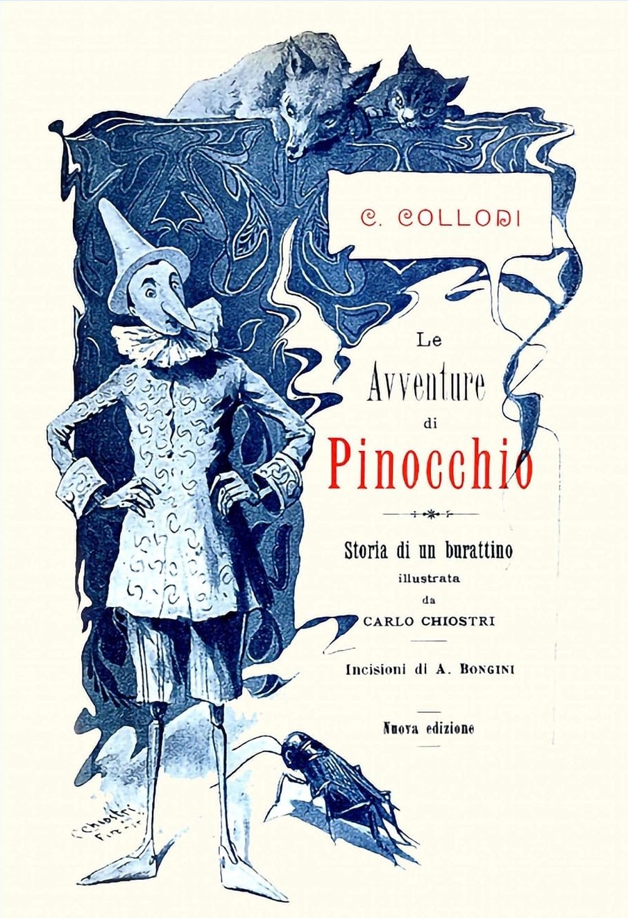 Capa italiana de "As Aventuras de Pinóquio", publicada em 1924. Créditos: Reprodução/Amazon