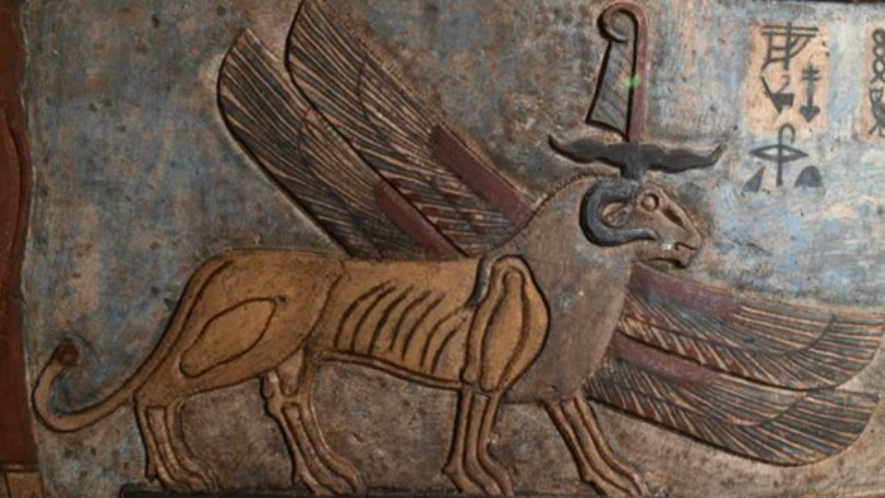 Representação do "vento sul" no Templo de Esna, no Egito