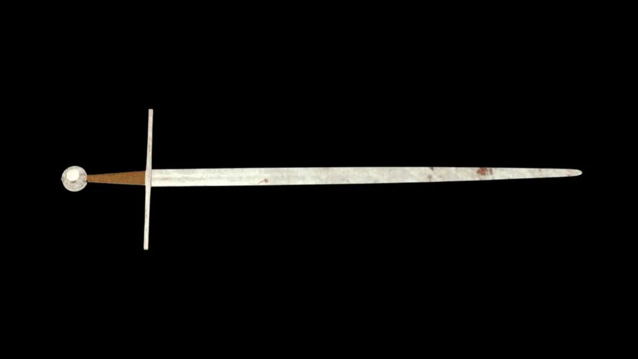 Ilustração de como seria a espada medieval originalmente