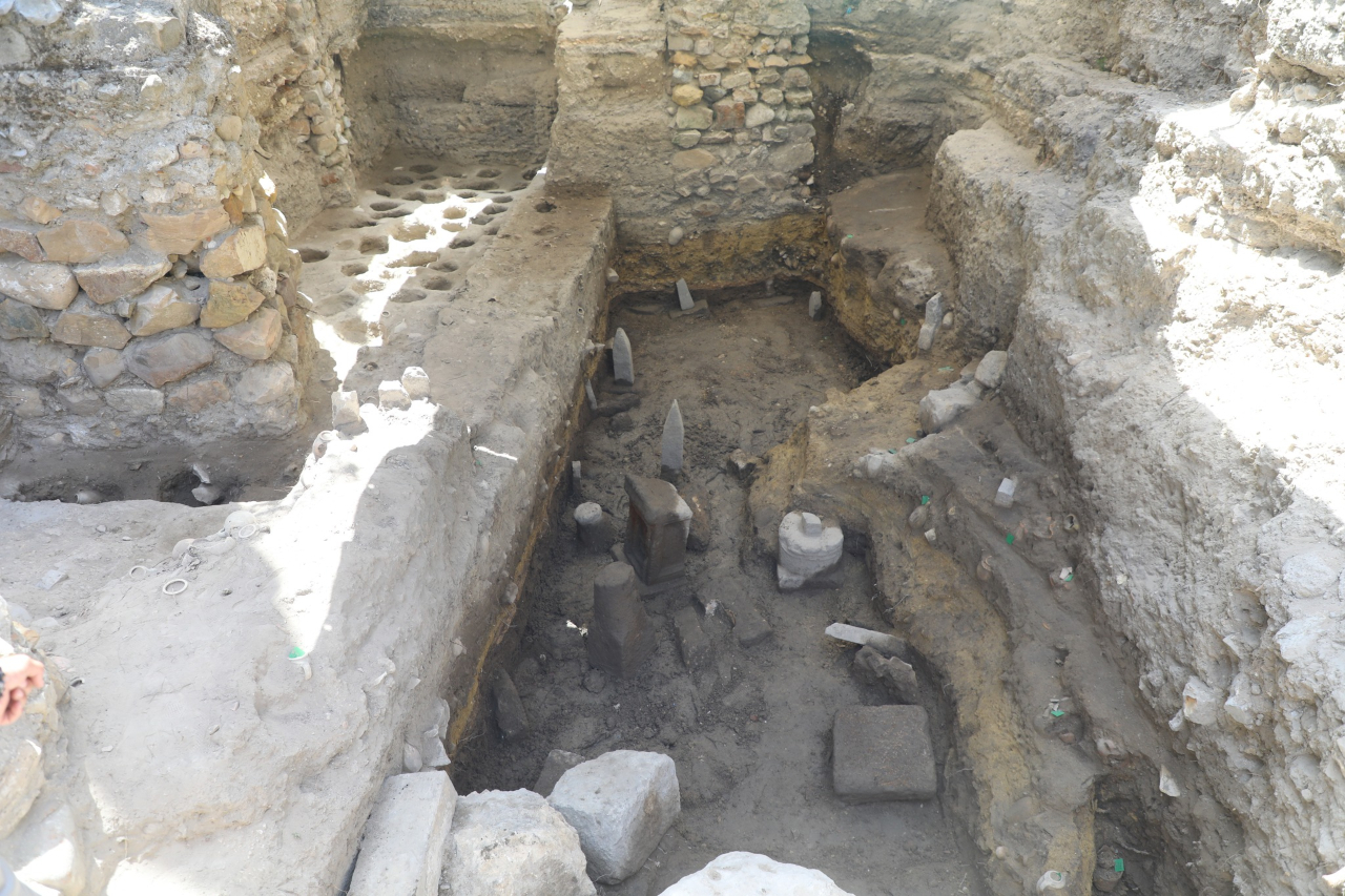 Fotografia das escavações realizadas na Tunísia
