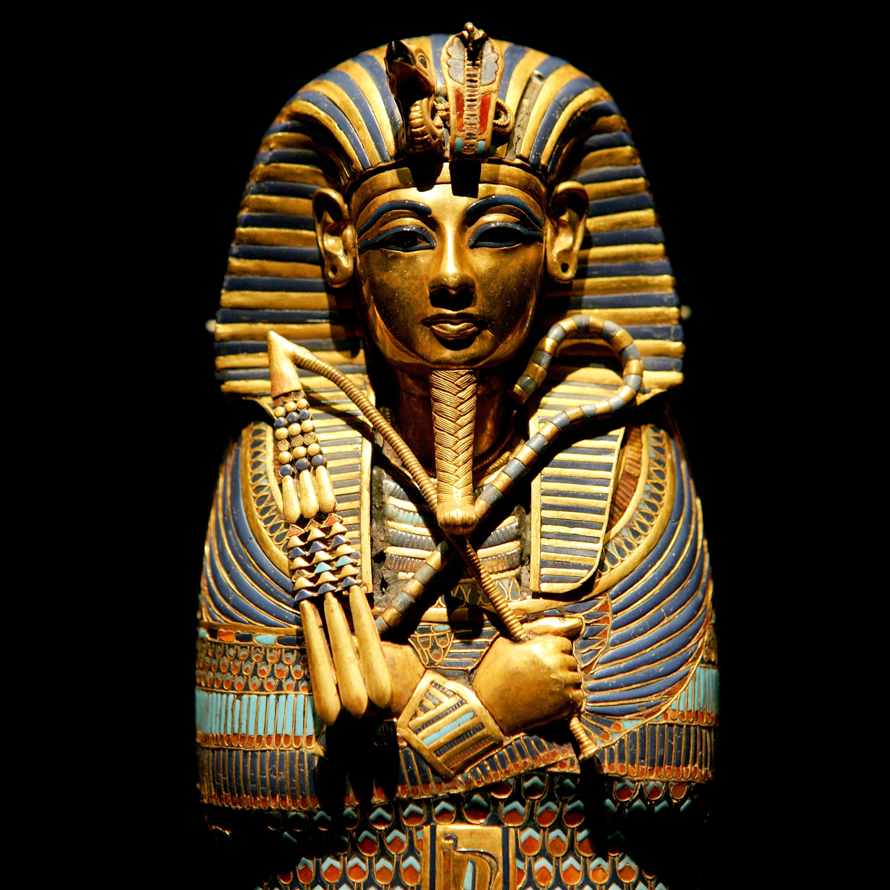 Fotografia do sarcófago de Tutancâmon