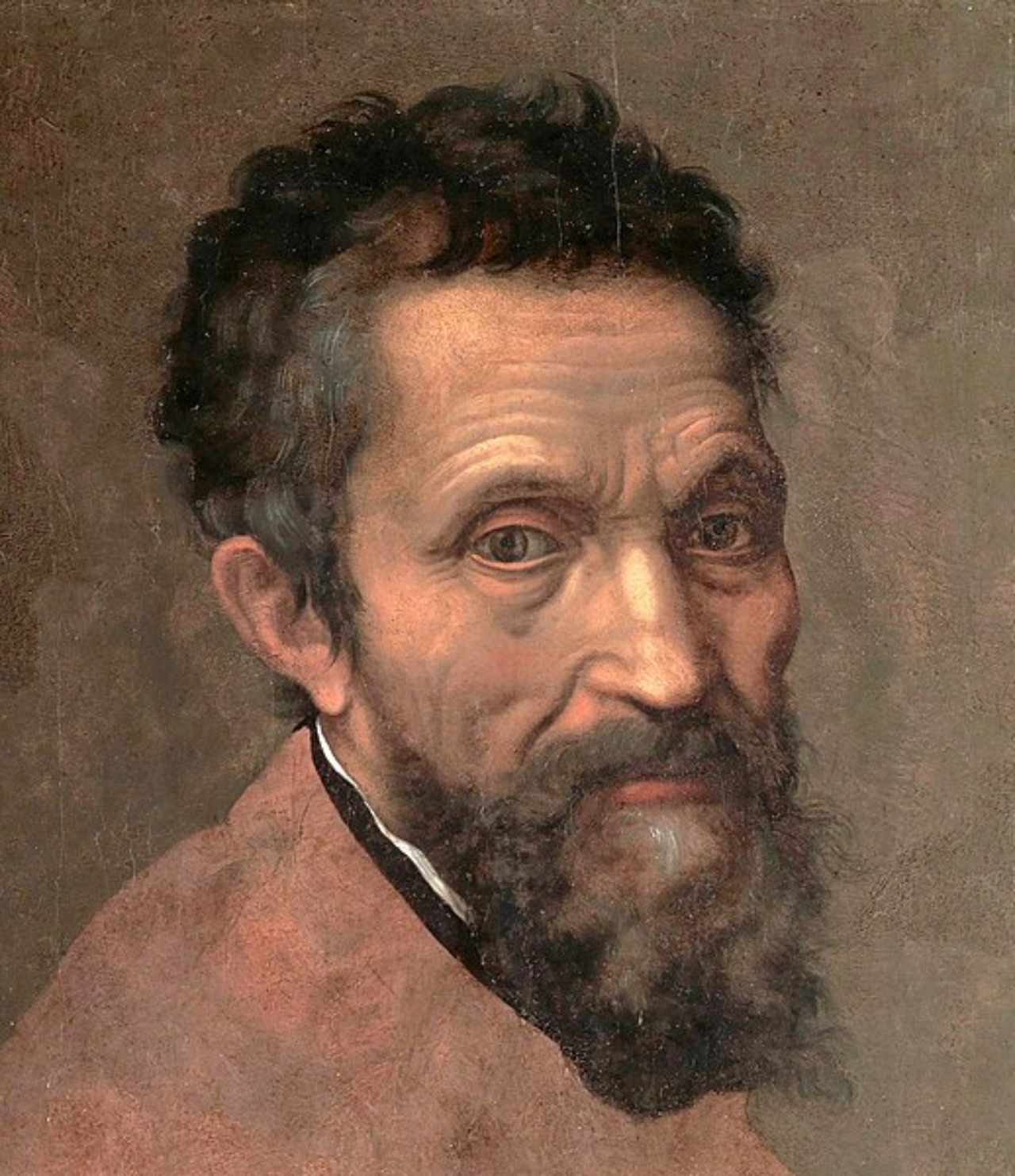Retrato de Michelangelo, feito por Daniele da Volterra em 1545
