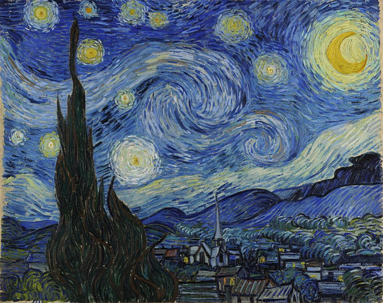 'A Noite Estrelada', obra mais famosa do pintor neerlandês Vincent van Gogh
