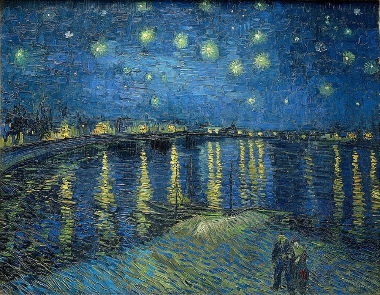 'Noite Estrelada Sobre o Ródano' (1888), de Vincent van Gogh
