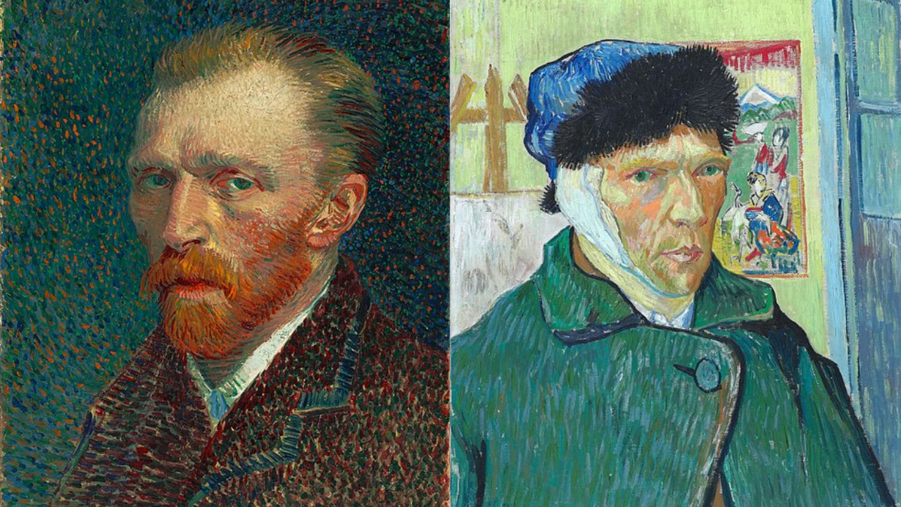Dois autorretratos de van Gogh