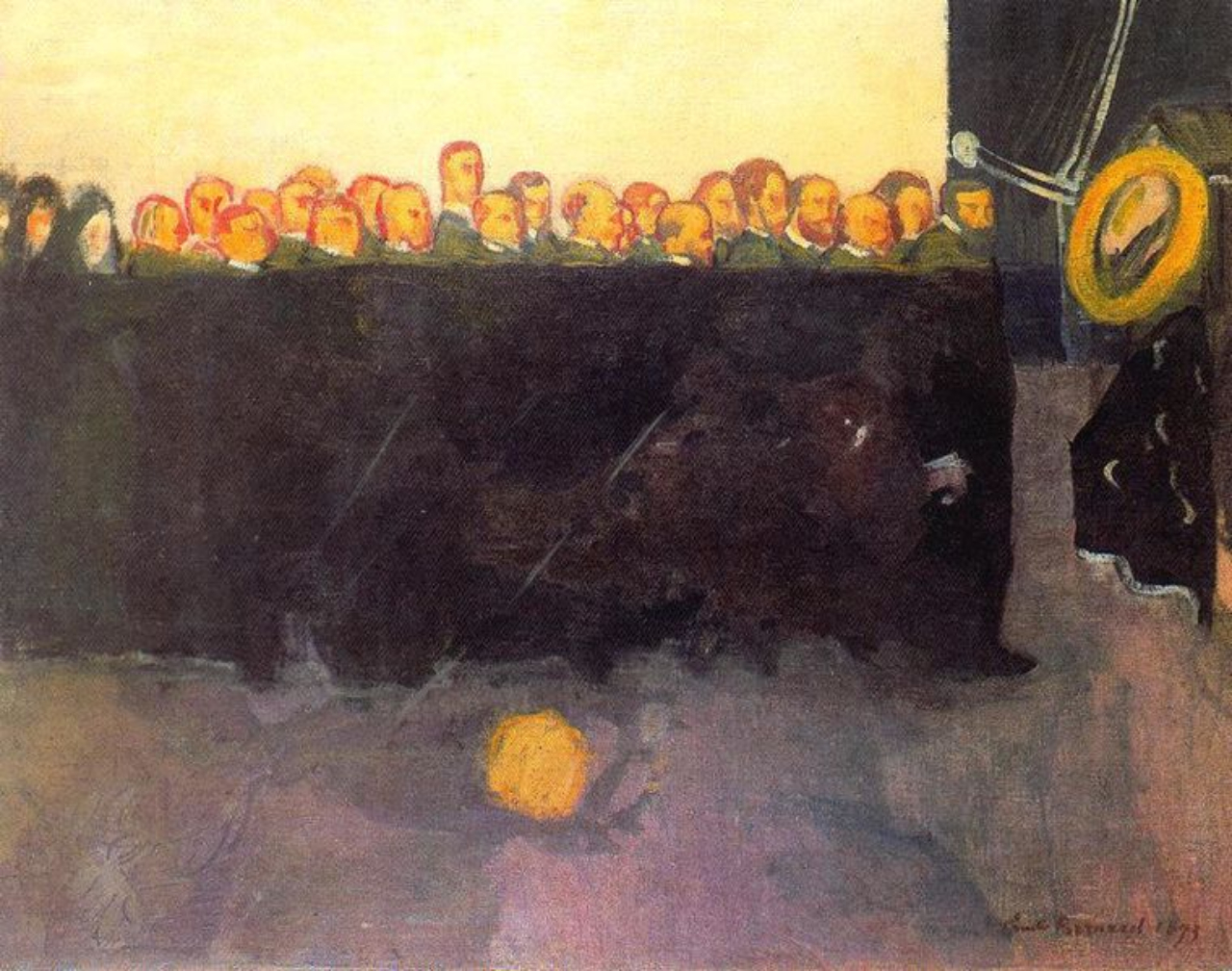 Quadro 'L'Enterrement de Vincent van Gogh' ('O Funeral de Vincent van Gogh', em português), de 1893, produzido pelo francês Émile Bernard