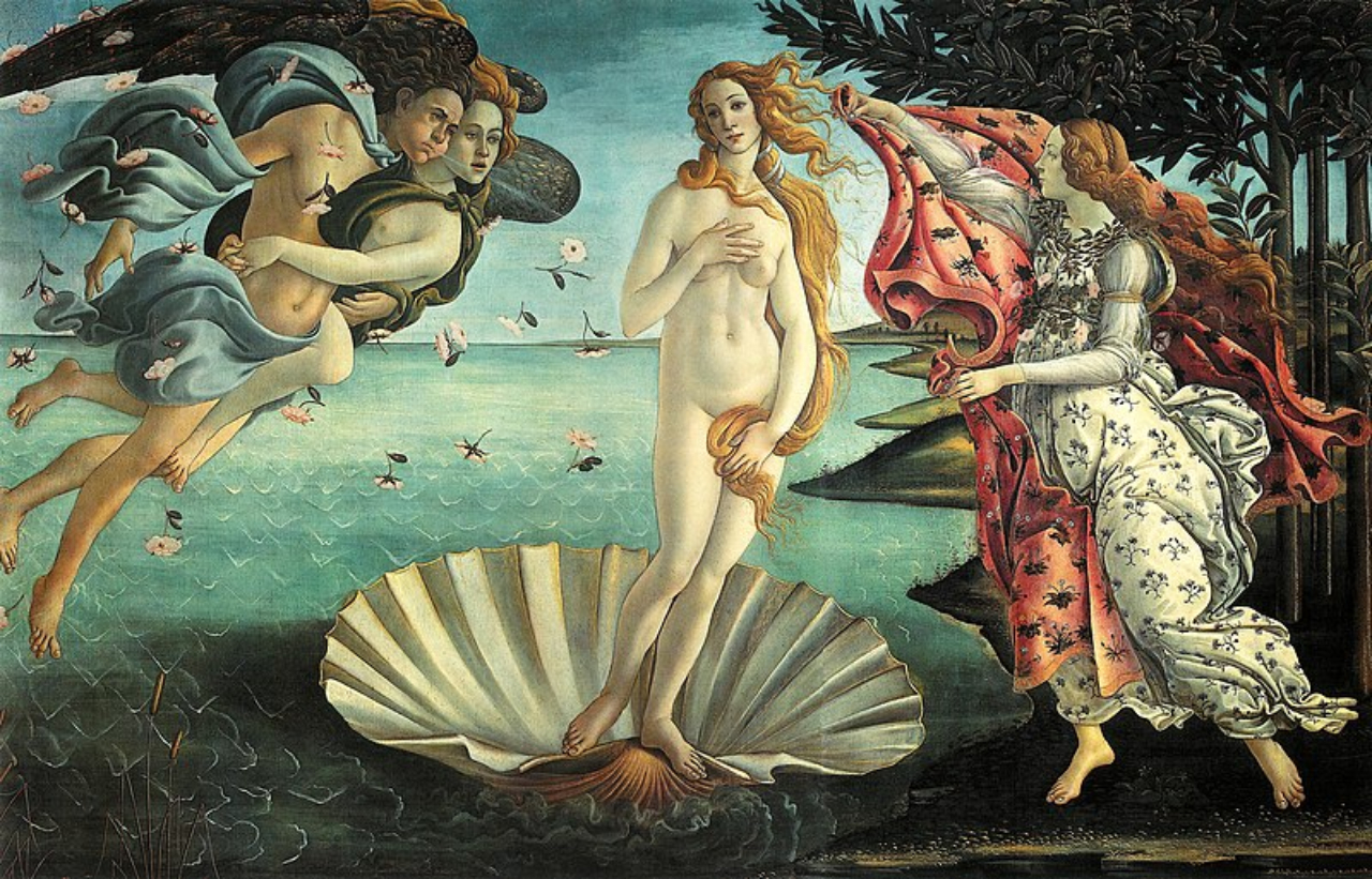 'O Nascimento de Vênus', obra mais famosa de Sandro Botticelli