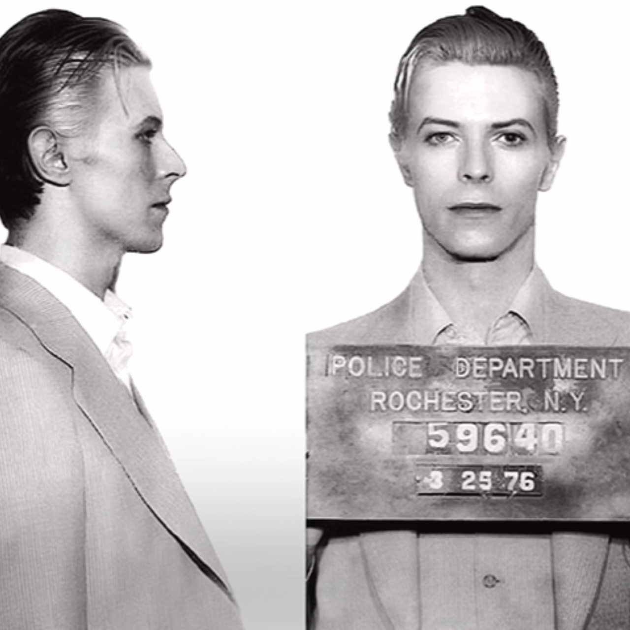 David Bowie preso, na cidade de Rochester, em Nova York, Estados Unidos