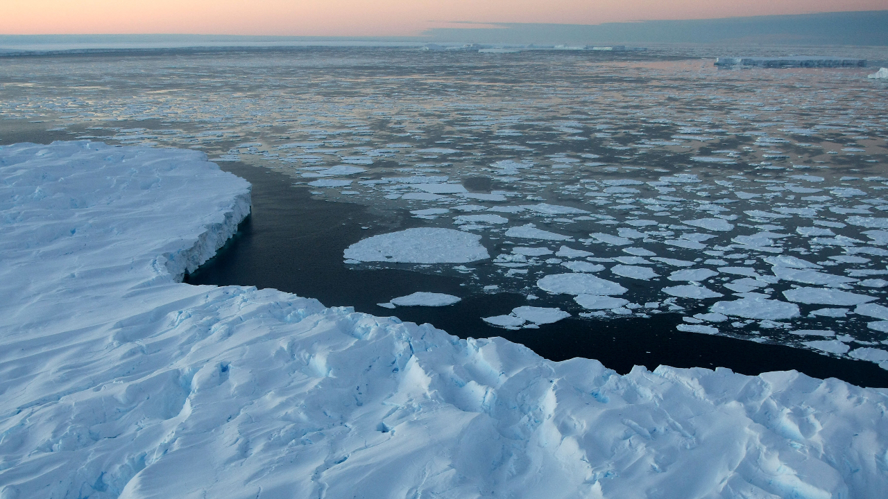 Gelo derretido na Antártida