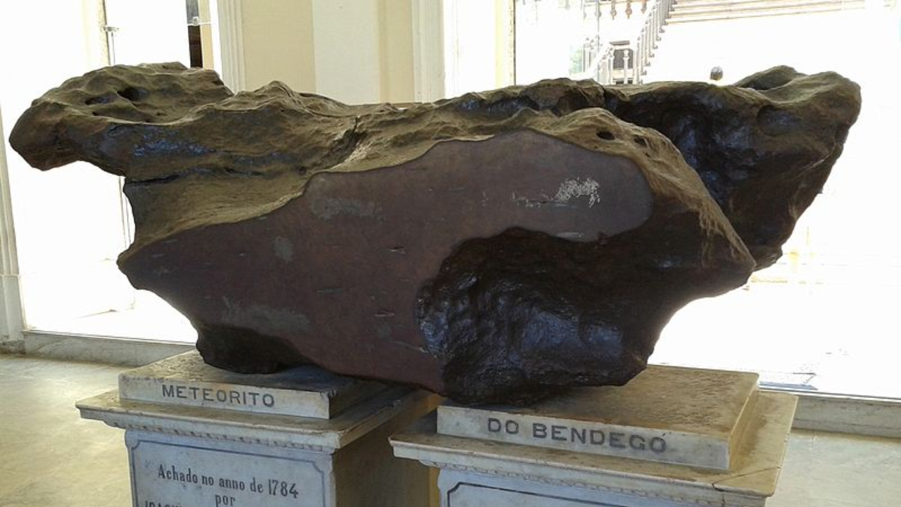 Meteorito Bendegó exposto no Museu Nacional, no Rio de Janeiro, em 2015