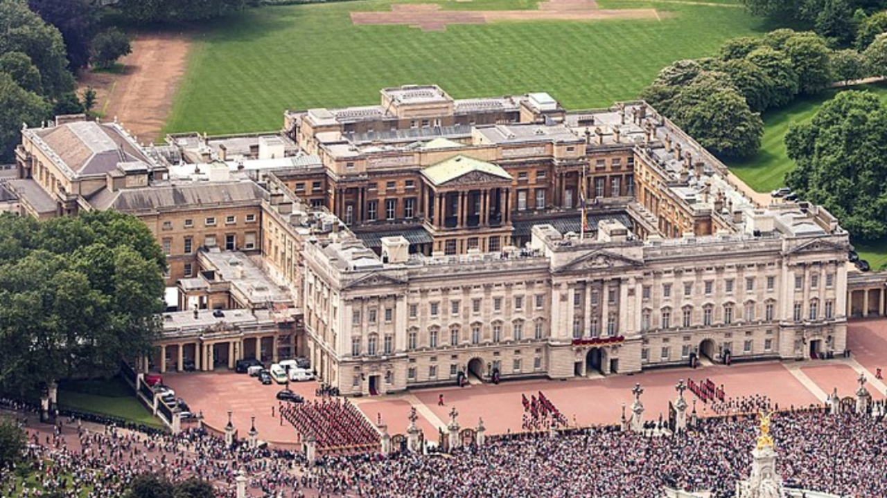 Fotografia aérea do Palácio de Buckingham