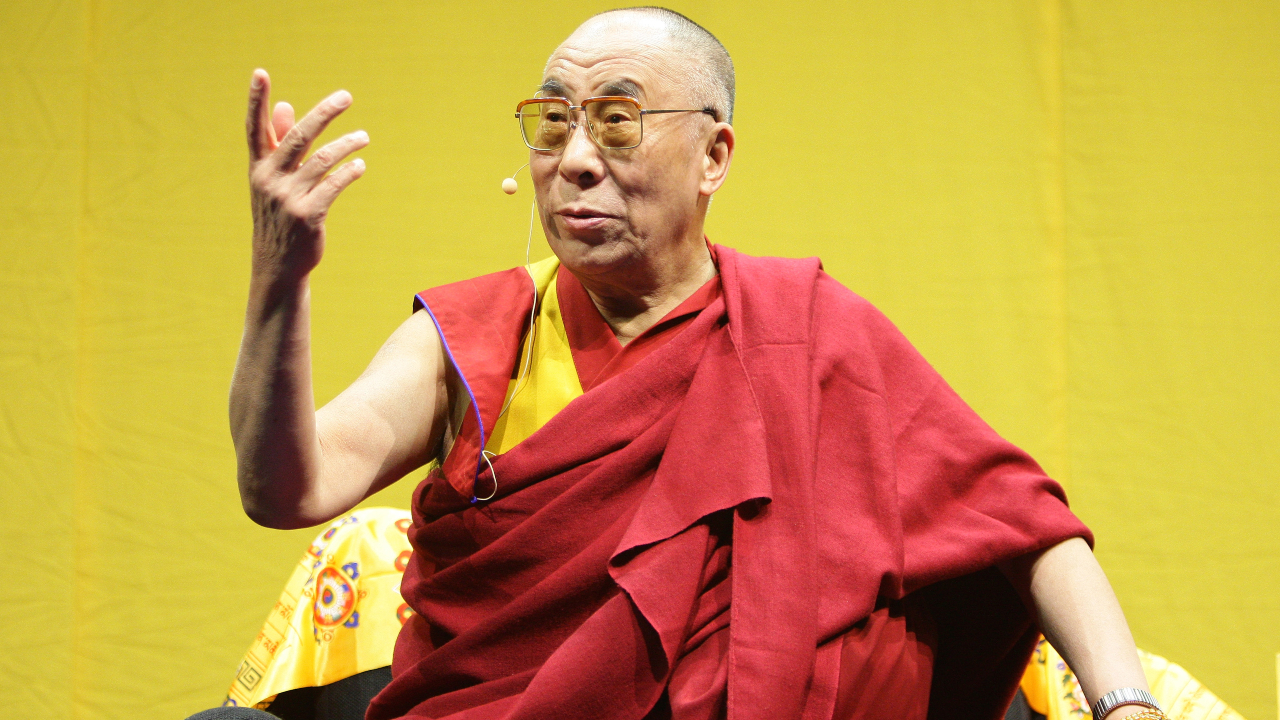 Fotografia do atual Dalai Lama