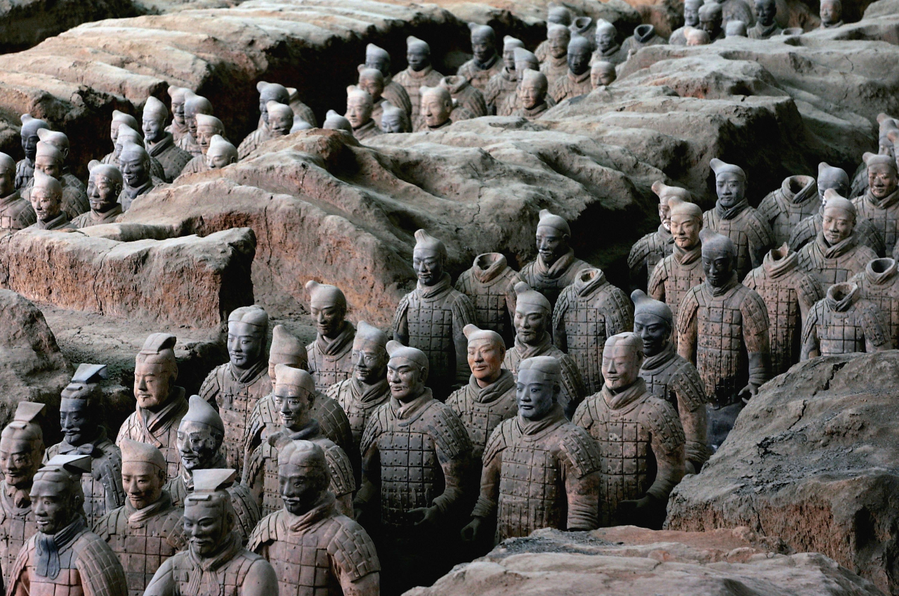 Réplicas do exército de terracota de Qin Shi Huang