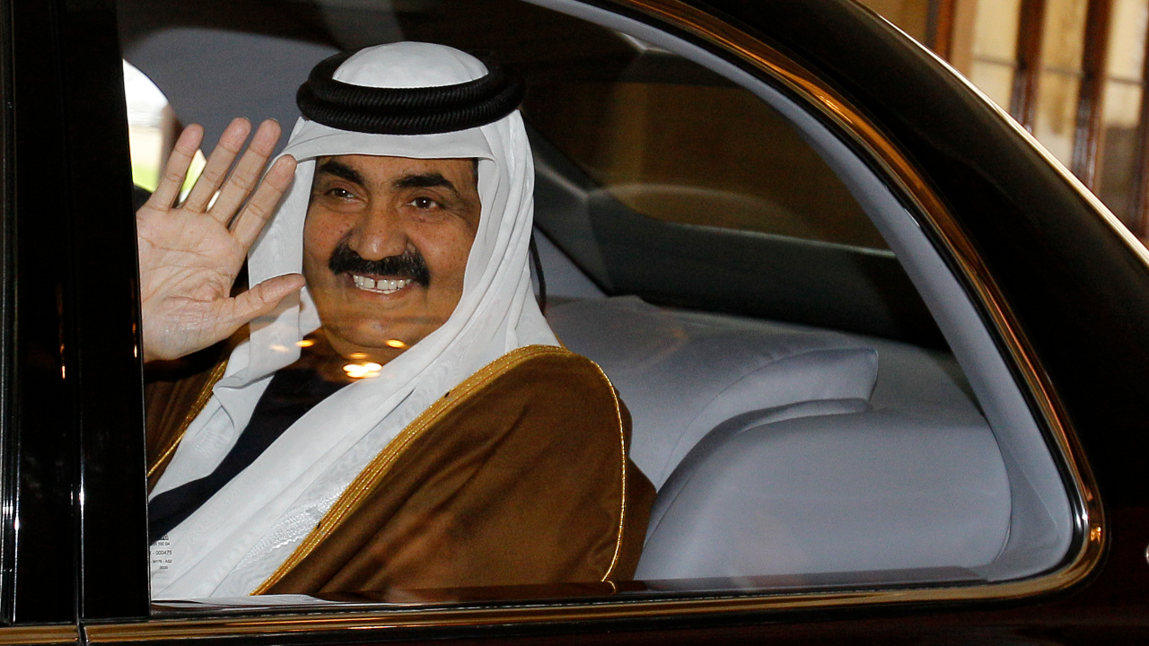 O antigo emir, Hamad bin Khalifa Al-Thani