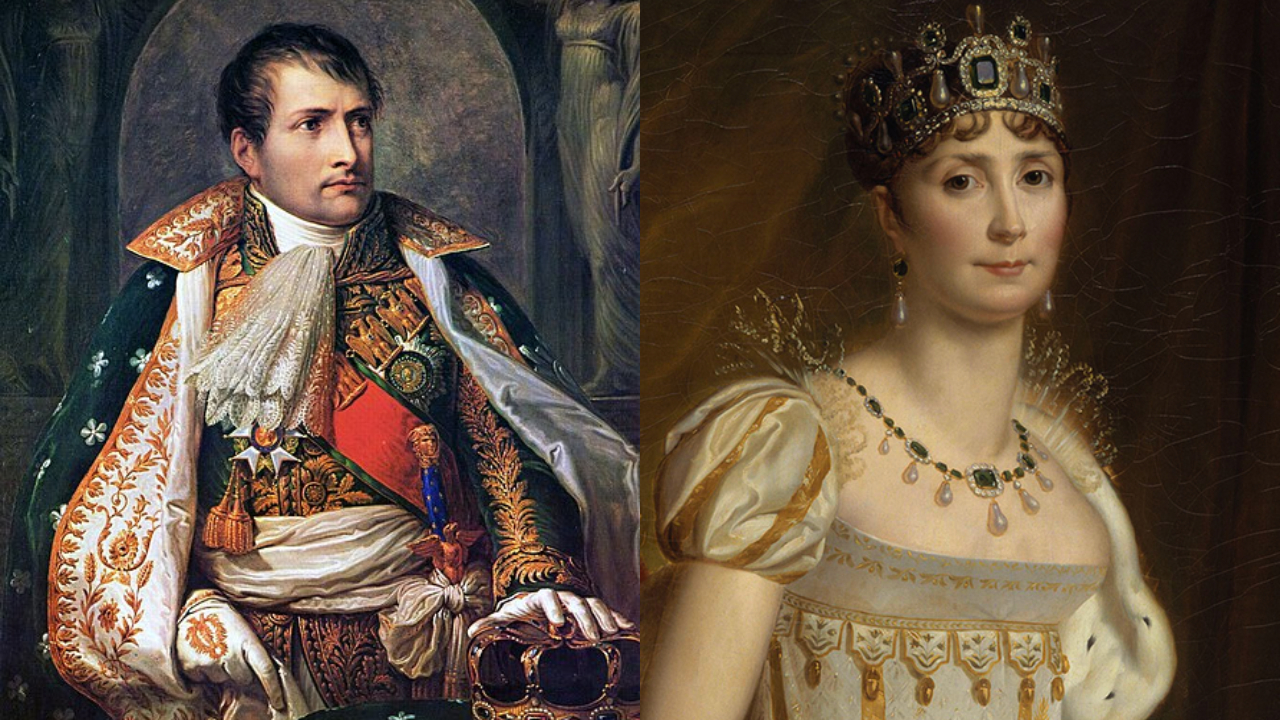 Pinturas de Napoleão Bonaparte e Josephine de Beauharnais