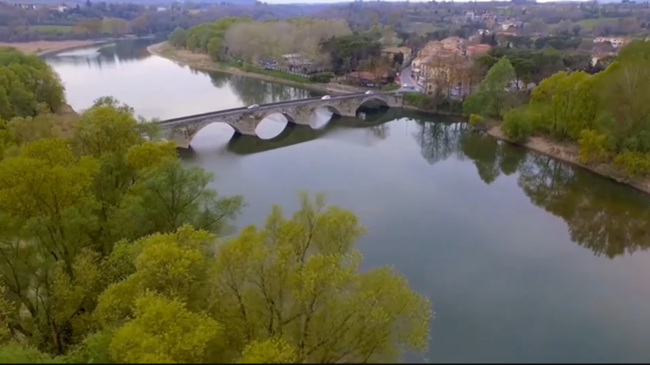 Imagem aérea da Ponte Romito