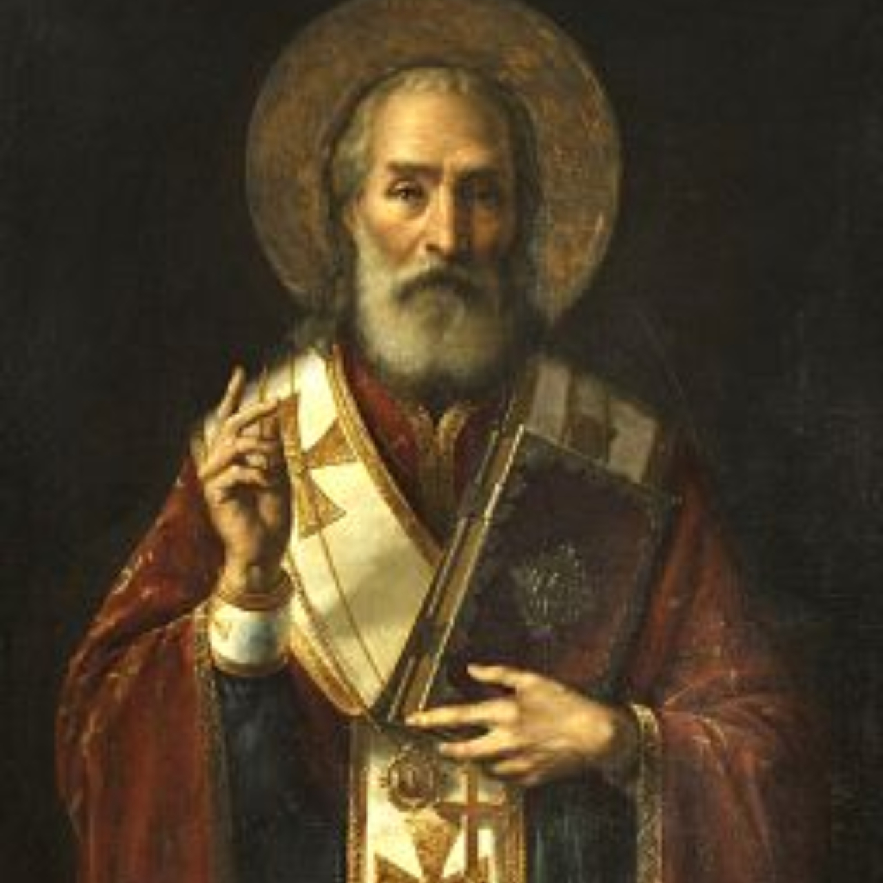 Retrato de São Nicolau, santo que inspirou lenda do Papai-Noel