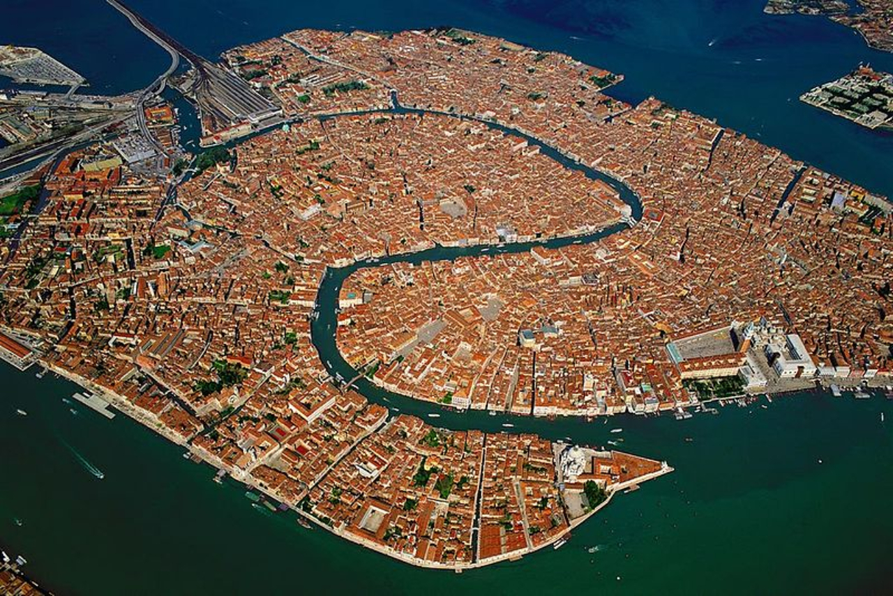 Fotografia aérea da cidade de Veneza