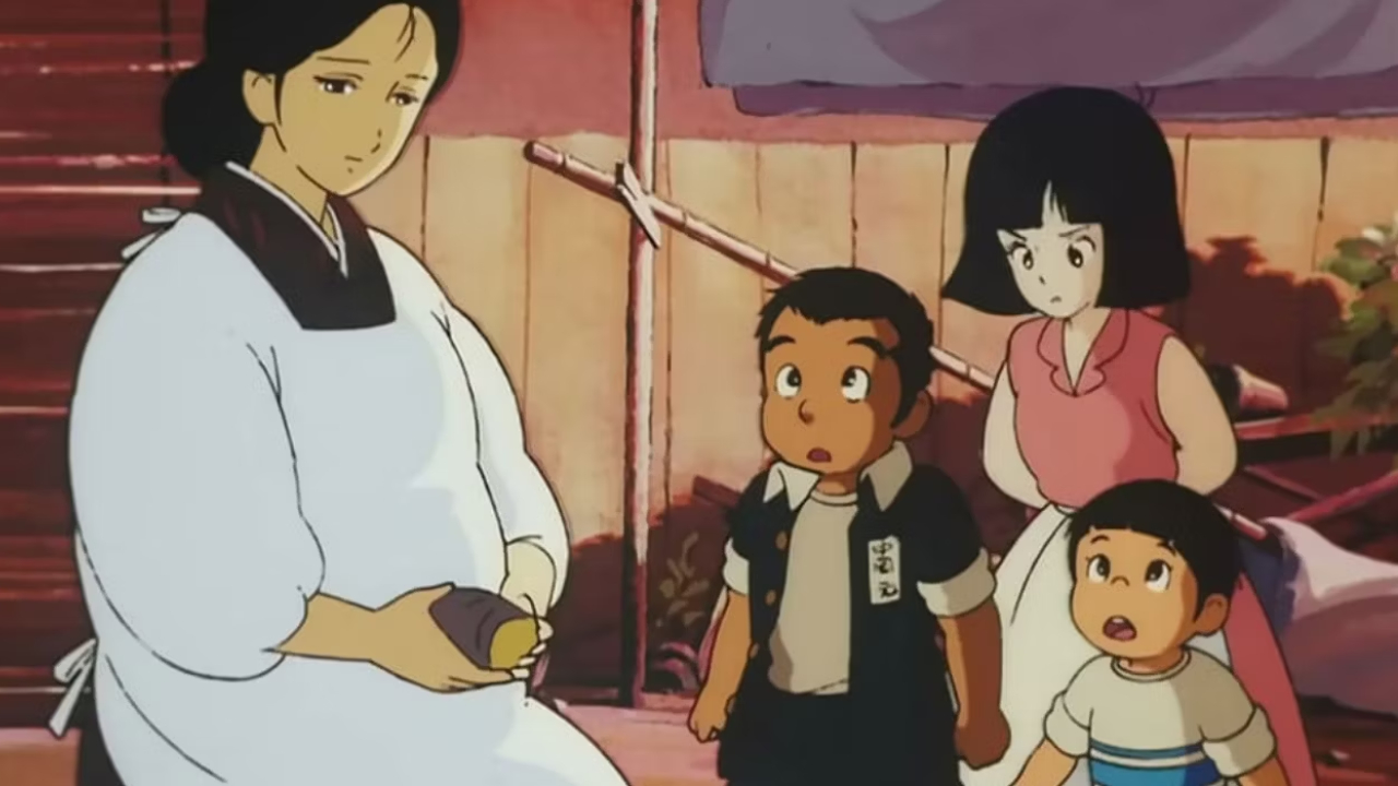 Alguns membros da família Nakaoka, em 'Gen Pés Descalços' (1983)
