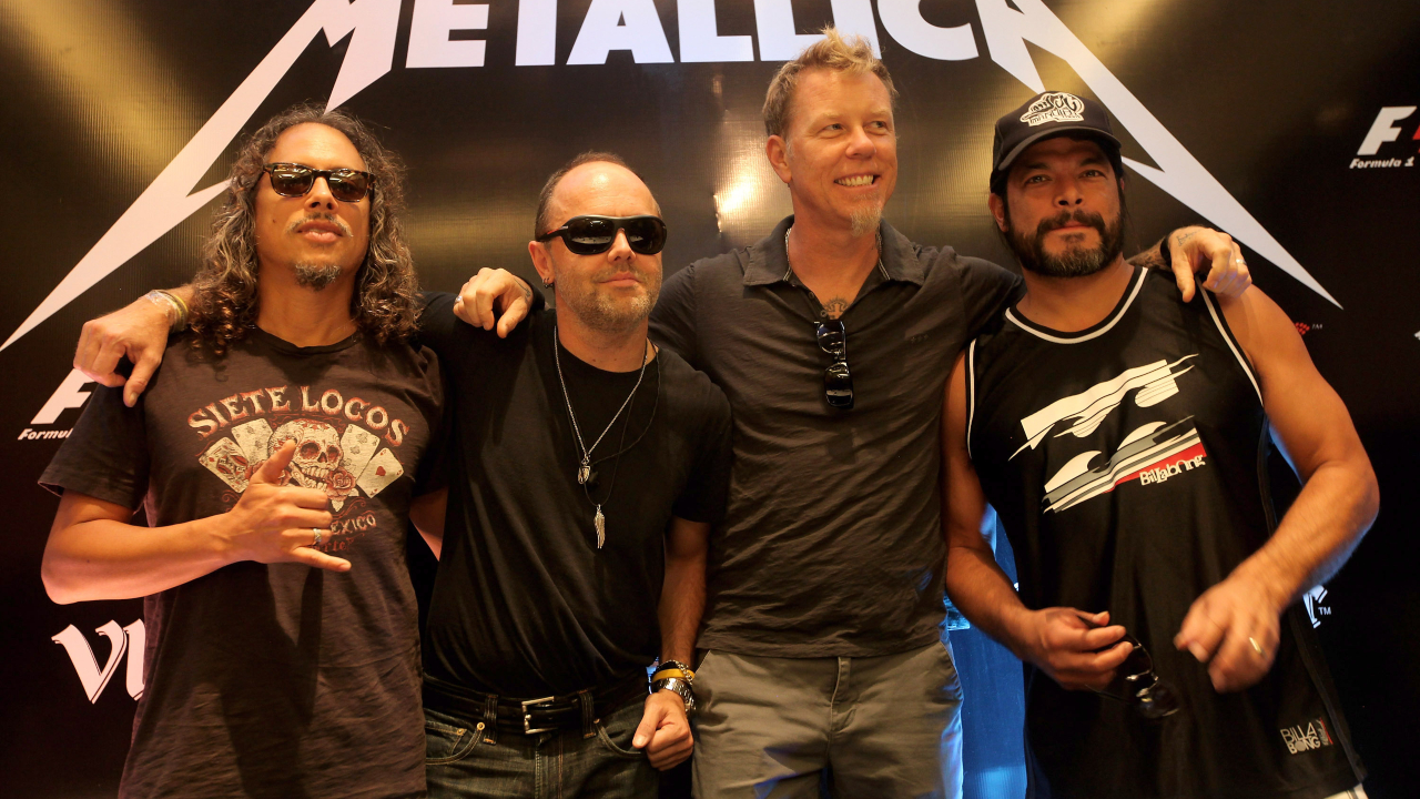 Integrantes do Metallica em foto de 2011