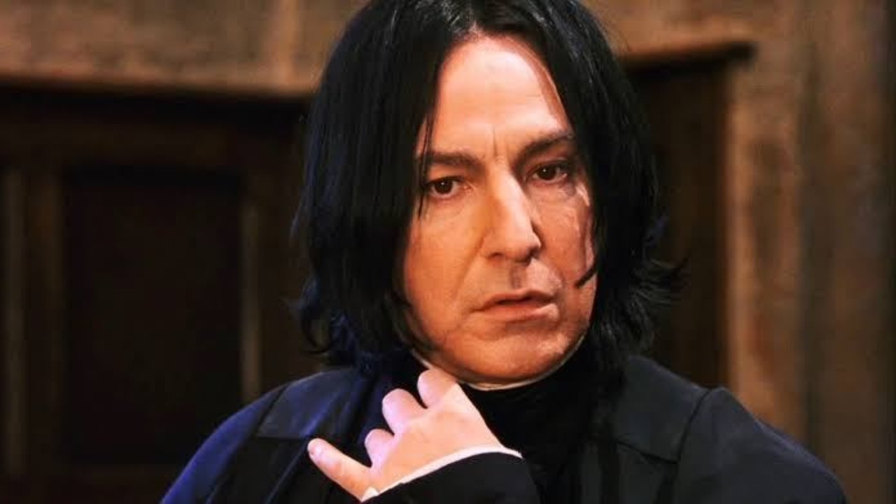 Severo Snape, personagem de Alan Rickman na franquia 'Harry Potter'
