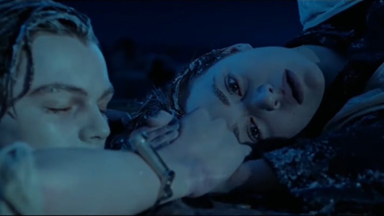 Personagens Jack Dawson e Rose DeWitt Bukater, interpretados respectivamente por Leonardo DiCaprio e Kate Winslet, em 'Titanic' (1997)