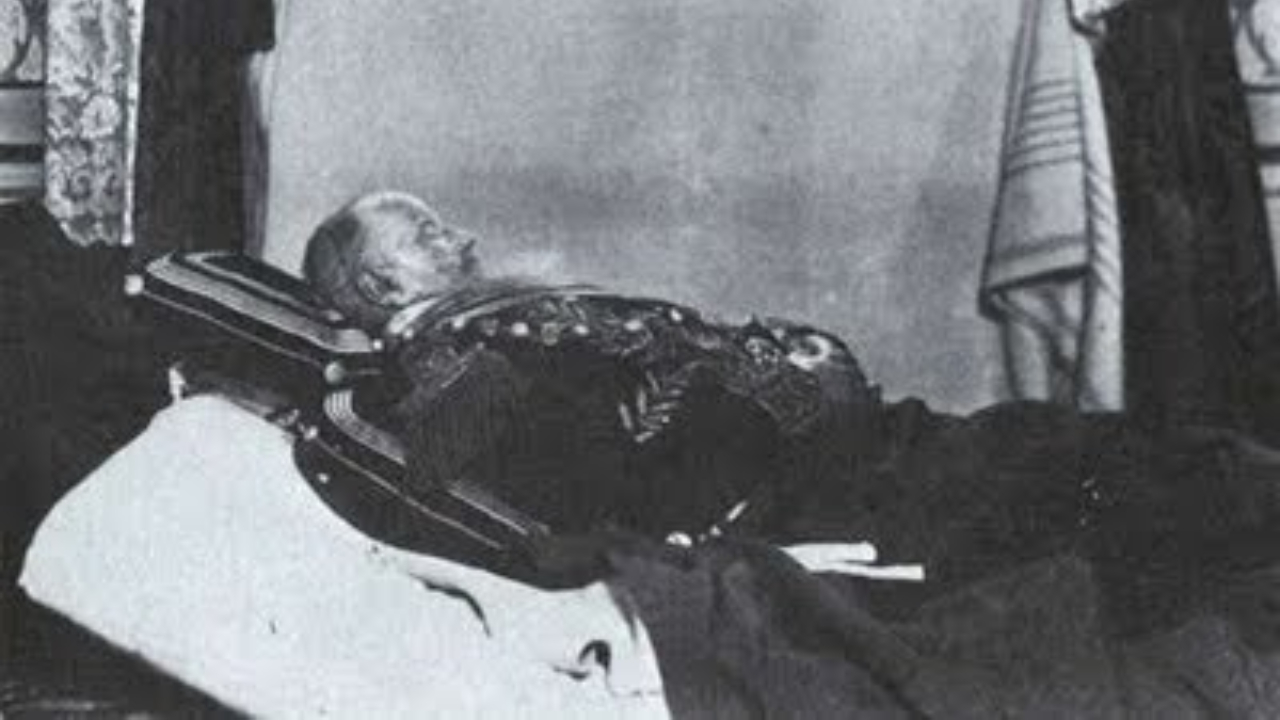 Dom Pedro II em seu leito de morte, em 6 de dezembro de 1891