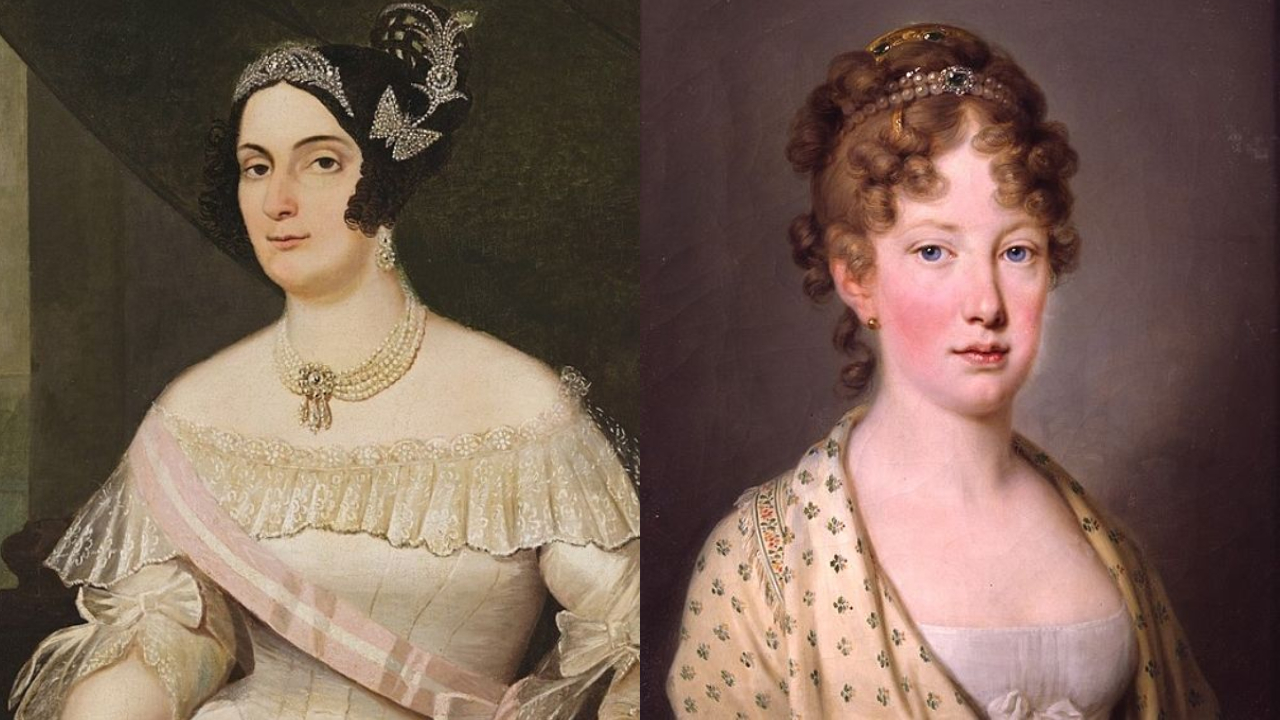 Retratos da Marquesa de Santos e da imperatriz Maria Leopoldina