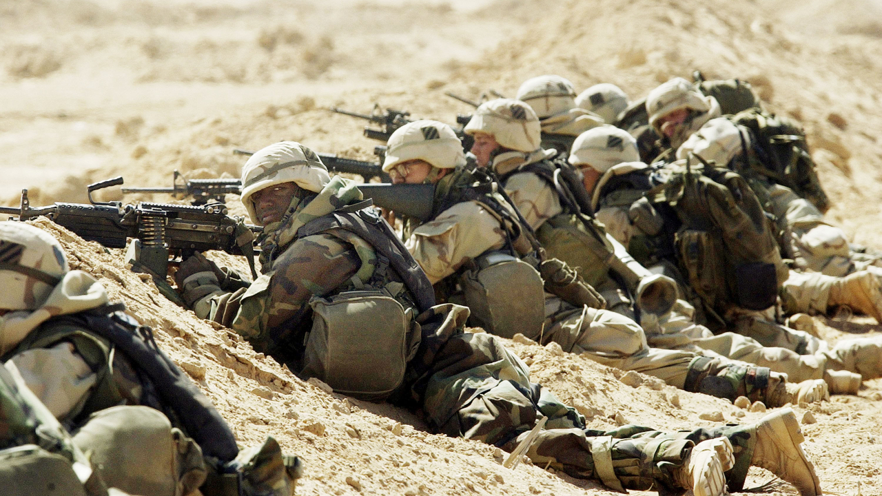 Soldados americanos durante a Guerra do Iraque